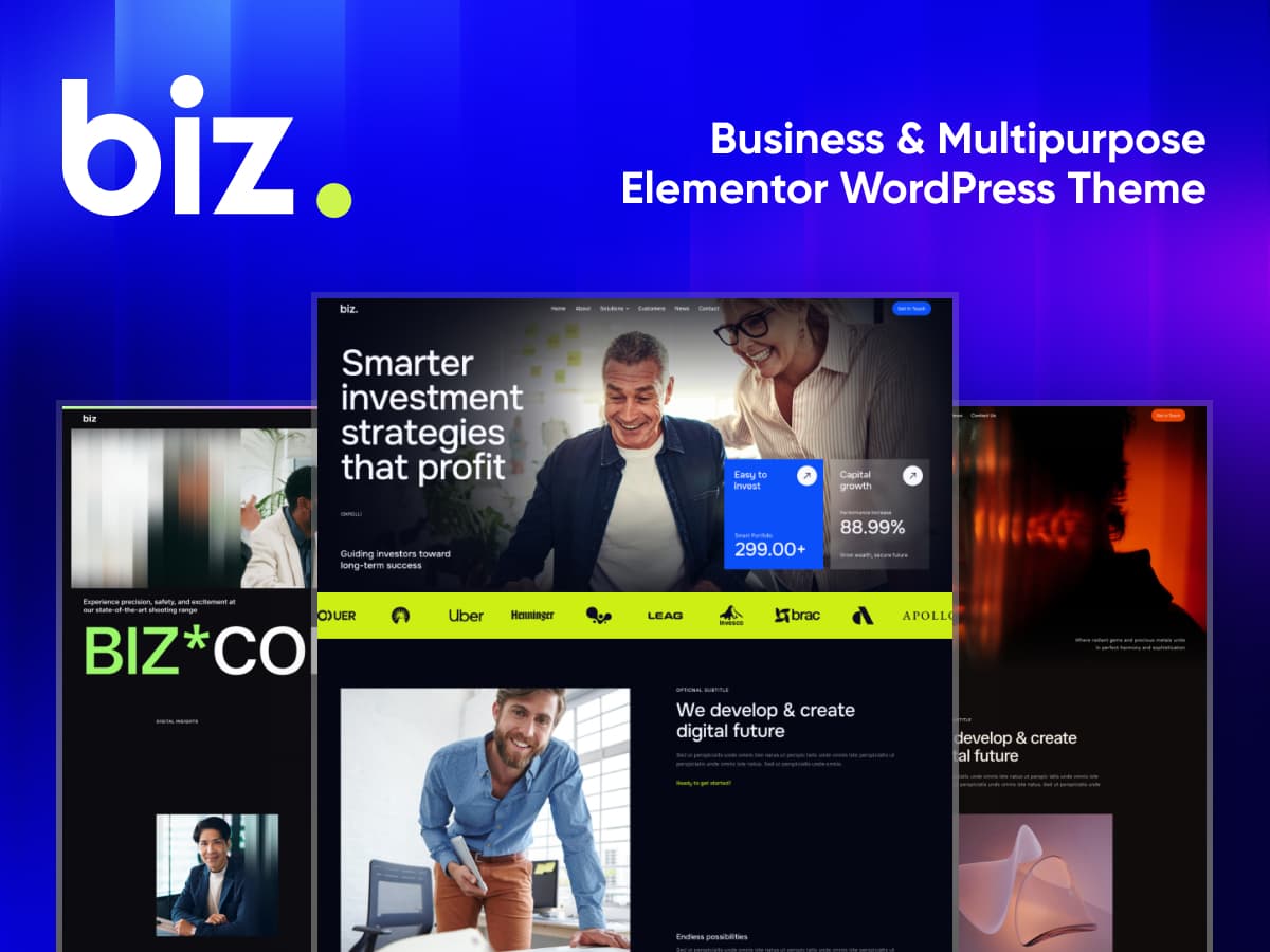 Biz Business Multipurpose Elementor WordPress Theme